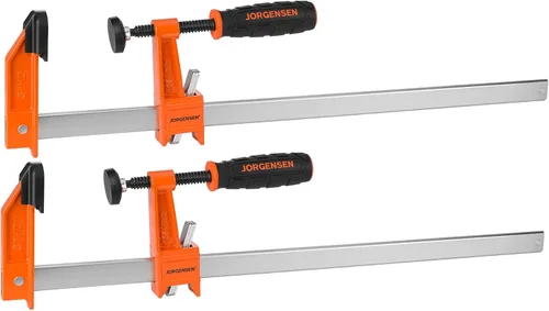 Miniatura 17 de Jorgensen 18-Inch Bar Clamp Set, Medium Duty Steel Bar Clamps for Woodworking, Wood Clamps with 600 lbs Load Limit, 2-Pack