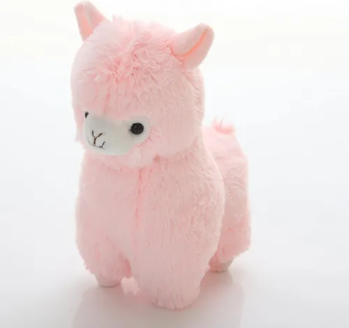 Miniatura 3 de Cuddly - Muñeca grande de alpaca suave, peluche de cordero de llama, 7 pulgadas, el mejor regalo de cumpleaños para niños (rosa)