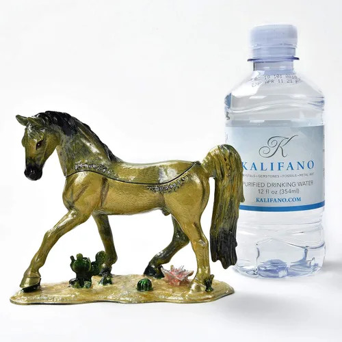 Miniatura 5 de KALIFANO Joyero decorativo para mujer con cristales Swarovski y gemas con forma de animales salvajes, hecho para almacenamiento y organización
