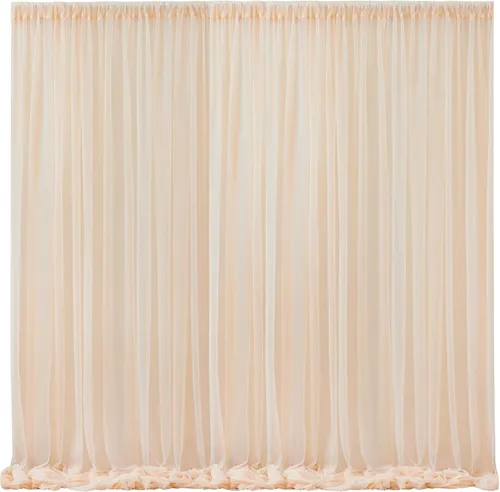 Miniatura 12 de Cortinas de fondo de tul azul de 10x10 para fiestas, cortina de fondo transparente para fotos de boda, cortinas para baby shower, fotografía, fiesta