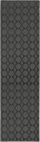 Miniatura 88 de Garland Rug Sparta - Alfombra antideslizante de polipropileno de 2 pies x 12 pies, color negro, ideal para salas de estar y pasillos, elegante