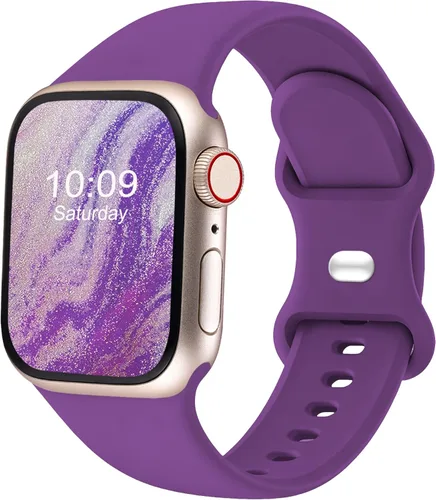Correas deportivas compatibles con Apple Watch de 38mm 40mm 41mm 42mm 44mm 45mm 46mm 49mm, p/mujer y hombre, correa de silicona para iWatch Series
