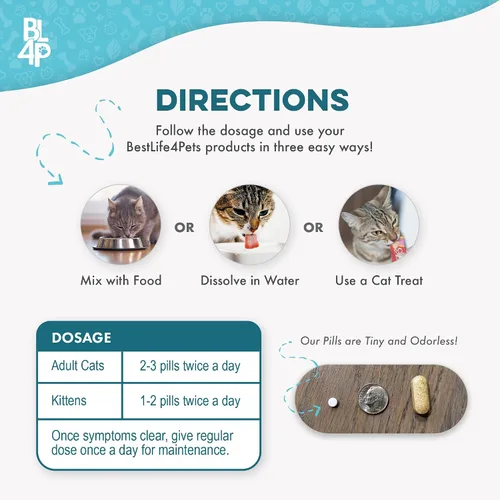 Miniatura 5 de Suplemento Natural para el Confort Respiratorio de Gatos - Apoyo Respiratorio Felino Breathe Easy para Todas las Estaciones, Tos, Congestión Nasal
