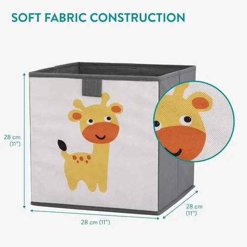 Miniatura 8 de Navaris Cubos de almacenamiento para niños, juego de 3 cubos organizadores de tela para niños, cubo de tela plegable para dormitorio de niños, Verde