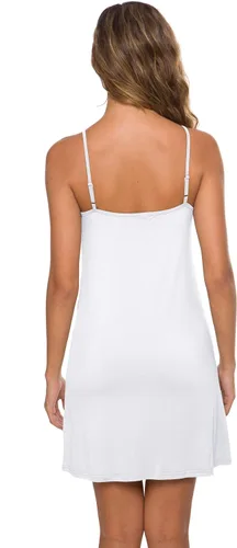 Miniatura 5 de AUHEGN Women's Basic Adjustable Spaghetti Strap Cami Slip Mini Dress