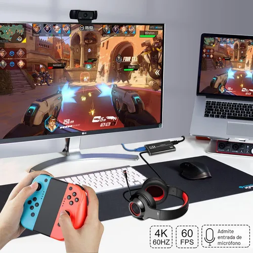 Miniatura 3 de Tarjeta de captura Nintendo Switch, tarjeta de captura de video HDMI 4K, 1080P 60FPS, tarjeta de captura HDMI a USB 3.0 para trabajo de transmisión