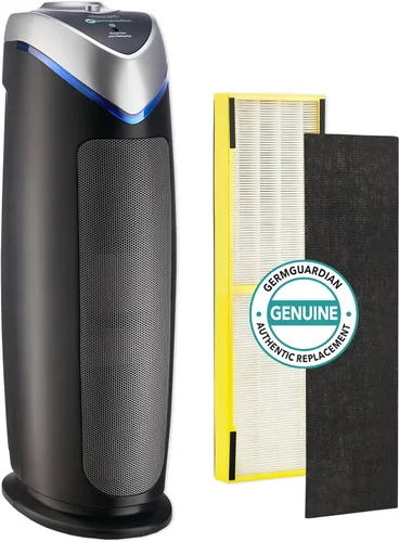 Germ Guardian AC4825 - Paquete de purificador de aire con filtro de repuesto FLT4825 True HEPA, filtra silenciosamente alergias, polen, humo, polvo,