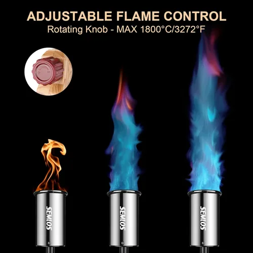 Miniatura 4 de Semlos Antorcha de propano - Antorcha de cocina - Potente pistola de parrilla - Encendedor de carbón - Arrancador de fogata - Sous Vide - Soplete