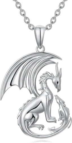 MEIDERBO Regalos para el día de la madre, plata de ley 925, collar con colgante de animales para madre e hija, joyería para madre, hija, niño,