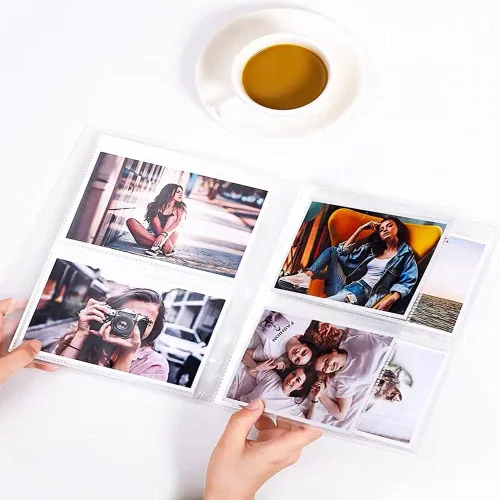 Miniatura 6 de Paquete de 25 hojas de repuesto para álbumes de fotos, fundas para 50 fotos, fundas para fotos de 5 x 7 pulgadas, 7 bolsillos para carpetas