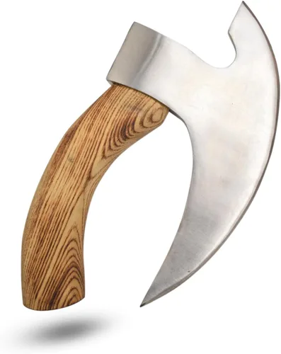Miniatura 2 de Cuchillo de cocina Ulu hecho a mano con mango de madera rosa viene con funda de cuero (6009-P)