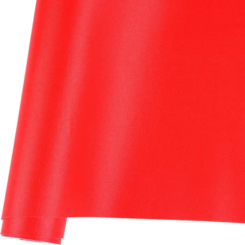 Miniatura 10 de Ramya Hojas de cuero sintético de color sólido liso 1 rollo 12"X53" (30 cm X 135 cm), la piel sintética es ideal para proyectos de manualidades DIY