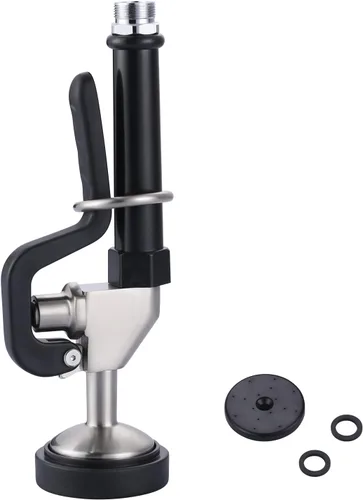 Miniatura 11 de Válvula rociadora de fregadero comercial con manguera: iVIGA 38" Manguera de pulverización de cocina comercial flexible de acero inoxidable