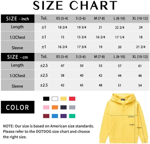 Miniatura 6 de DOTDOG Sudadera unisex con capucha de forro polar cepillado suave para niños o niñas (edad 3-12 años)