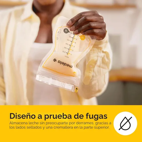 Miniatura 5 de Bolsas de almacenamiento de leche materna Medela Easy Pour 200 unidades 210ml/7oz Desechables, a prueba de fugas, congelación rápida, protección