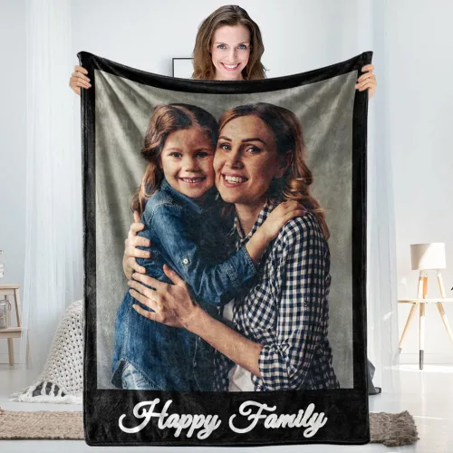 Miniatura 10 de TinyName Se envía al día siguiente, regalos personalizados para mamá, mantas personalizadas con fotos, texto, manta de vellón personalizada