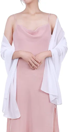 Miniatura 5 de WILLBOND Womens Shawl Chiffon Bridal Evening Soft Wrap Scarf, Chiffon Scarf Ribbon Scarf Satin Scarf for Women and Girls
