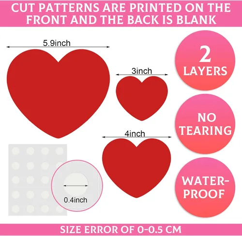 Miniatura 2 de Zonon 90 piezas de recortes de corazón dulce para aula, decoración de tablón de anuncios para oficina, aula, fiesta, tablero de anuncios