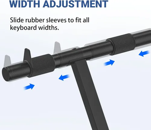 Miniatura 5 de GLEAM Soporte para teclado - Soporte para piano digital, estilo X individual, negro (capacidad: 100 lb)