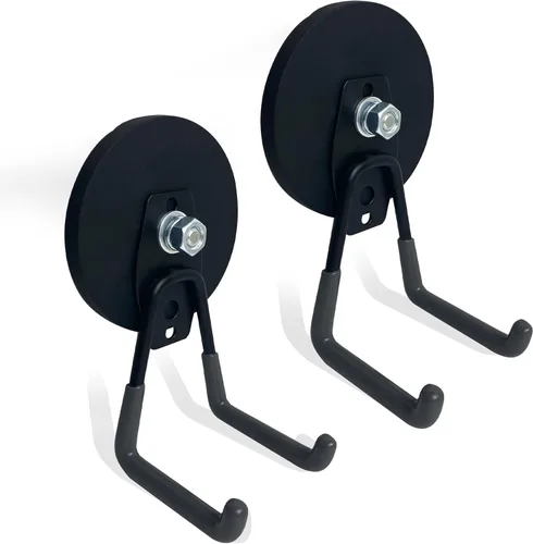 Miniatura 7 de TSUYA Ganchos magnéticos fuertes, ganchos magnéticos de garaje de 45 libras, ganchos de utilidad resistentes para colgar herramientas de patio