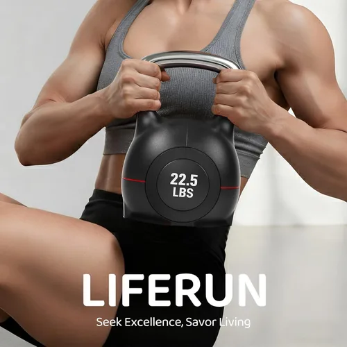 Miniatura 3 de LIFERUN - Juego de pesas rusas ajustables - 7en1, elija 22.5 lb o 44 lb, dial de cambio rápido de peso y bloqueo de seguridad, diseño que ahorra