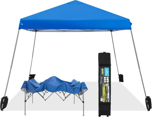 Miniatura 33 de MFSTUDIO Carpa Desplegable de 10x10 pies, Refugio Gazebo Sombra Solar Toldos Impermeables Patio Portátil Carpas con Malla Desplegables para Playa