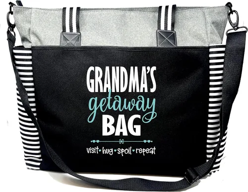 Miniatura 116 de Brooke & Jess Designs Bolso de mano para la abuela – Bolso de lona resistente con cremallera y bolsillo interior para la abuela para uso diario