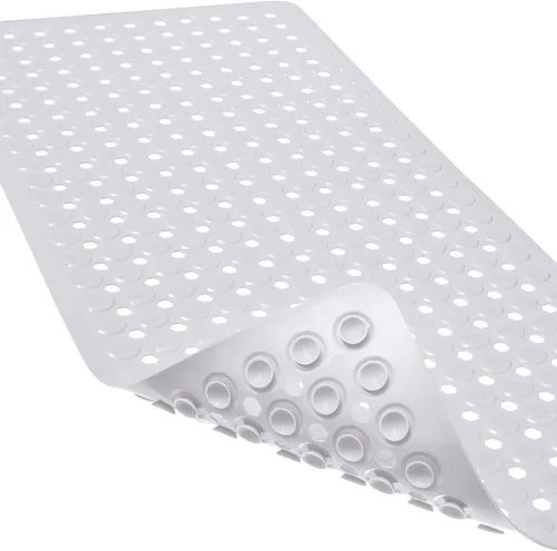 Miniatura 13 de Alfombrilla antideslizante para bañera y ducha, alfombrilla de baño de agarre potente, 35 x 16.3 pulgadas, con ventosas y orificios de drenaje