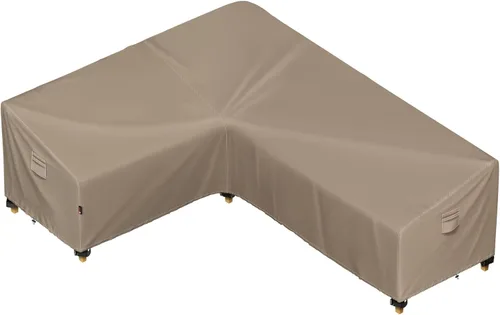 Miniatura 11 de iBirdie Funda para sofá modular de exterior, para 85 x 85 pulgadas, 84 x 84, 83 x 83, 82 x 82, en forma de L, para sofá de patio, impermeable, a