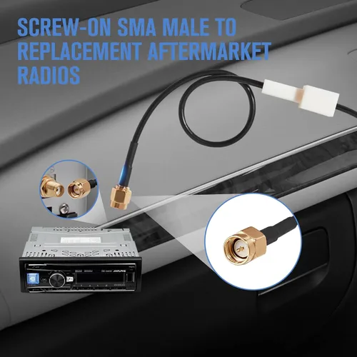 Miniatura 3 de Anina Adaptador de antena de navegación GPS para automóvil SMA macho para Toyota Lexus Corolla Tacoma Tundra HFC-III, cable conector coaxial
