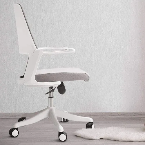 Miniatura 2 de Silla de oficina Silla de respaldo Simple Home Mesh Transpirable Oficina Elevador Silla de personal Silla de conferencia (gris)