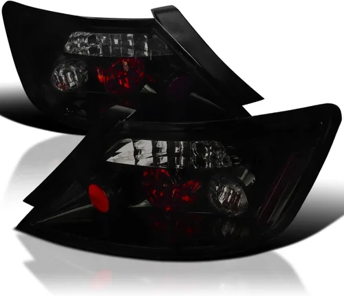 Miniatura 11 de SPEC-D TUNING - Luces traseras negras compatibles con Honda Civic Coupe 2 puertas 2006-2011, conjunto de izquierda + derecha
