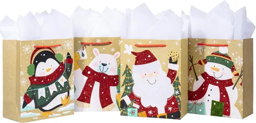 Miniatura 9 de Loveinside Bolsas de regalo de tamaño mediano, bolsa de regalo con patrón de mármol colorido con papel de seda para compras, fiestas, bodas, baby
