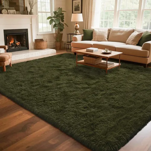 Miniatura 14 de Alfombra Corredor Suave de Pelo Largo para Dormitorio, 2 x 6 pies, alfombras esponjosas con parte inferior antideslizante para pasillo, junto a