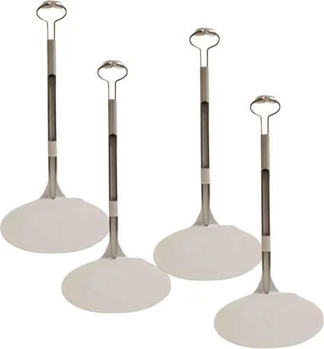 Miniatura 8 de Juego de 2 soportes de muñeca ajustables de metal blanco para muñecas y figuras de acción de 10 a 21 pulgadas, cada soporte se expande de 10 a 17