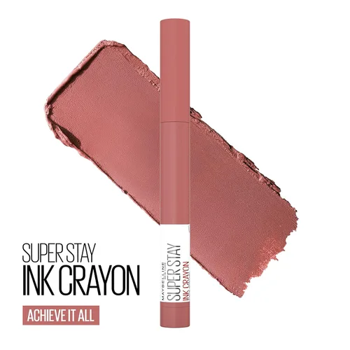 Miniatura 2 de Maybelline Super Stay Ink Crayon lápiz labial, lápiz labial mate con punta de precisión con sacapuntas integrado, larga duración de hasta 8 horas