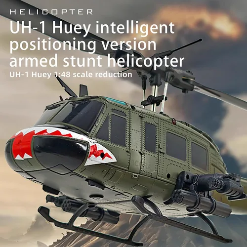 Miniatura 3 de Helicóptero de control remoto UH-1 de 12.402 in para adultos Expert 6CH C032 Mantener la altitud Motor sin escobillas Posicionamiento de flujo