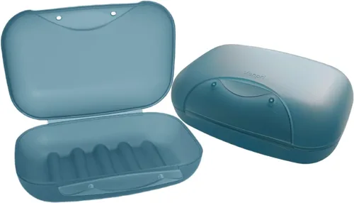 Miniatura 15 de Soporte de jabón de viaje, barra, jabonera, ducha, caja de almacenamiento de jabón para baño, camping, gimnasio, Vonpri (azul, paquete de 3)