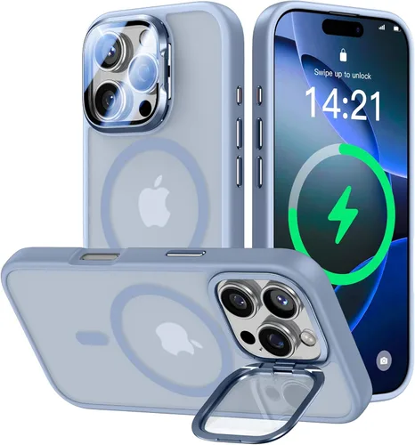 Miniatura 20 de VOFATA - Funda magnética para iPhone 17 Pro Max, cubierta para cámara con soporte, protección completa para la cámara, compatible con MagSafe