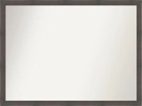 Miniatura 479 de Amanti Art Espejo de pared personalizado no biselado (24 x 27 pulgadas), marco estrecho de nogal chipre - varios tamaños personalizados - Espejo