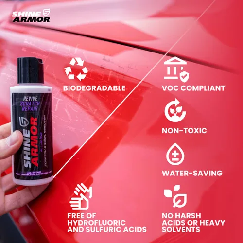 Miniatura 2 de SHINE ARMOR Removedor de Arañazos para Coche, Protección y Eliminación de Remolinos, Abrillantador 4oz