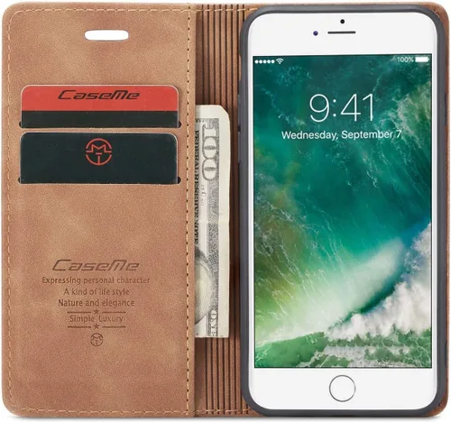 Miniatura 2 de SINIANL Funda para iPhone 7/8, Funda de cuero tipo billetera con tarjetero Cierre magnético Kickstand a prueba de golpes Fundas protectoras