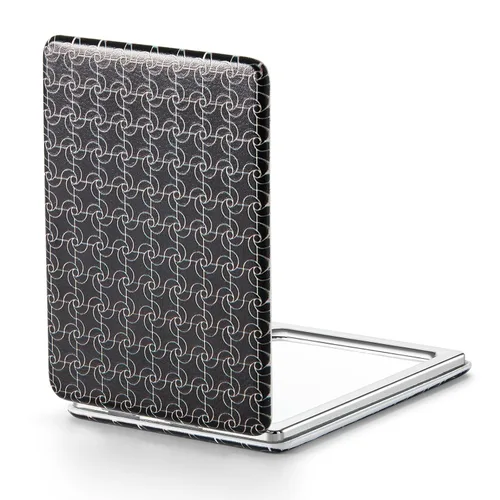 Miniatura 43 de Omiro - Espejo compacto, cuero PU clásico. Ampliación 1x/3x, ultra portátil para el bolsillo, ideal para bolsos y viajes (negro)
