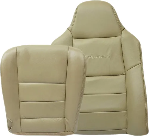 Miniatura 18 de Compatible con 2003 2004 2005 2006 2007 Ford F250 F350 Lariat Crew Cab Funda de asiento de cuero para conductor con respaldo reclinable, reemplazo