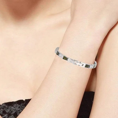 Miniatura 5 de Pulsera magnética EBUTY para mujer con circonita cúbica brillante