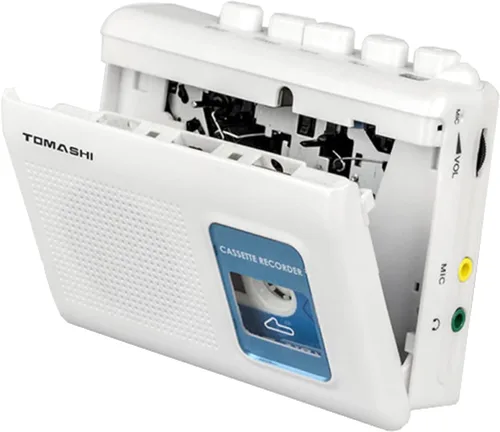 Miniatura 7 de Reproductor de Casete Portátil Walkman con Grabadora Integrada, Altavoz, Micrófono, Jack para Auriculares, 4.57 x 3.54 x 1.38 pulgadas (Azul)