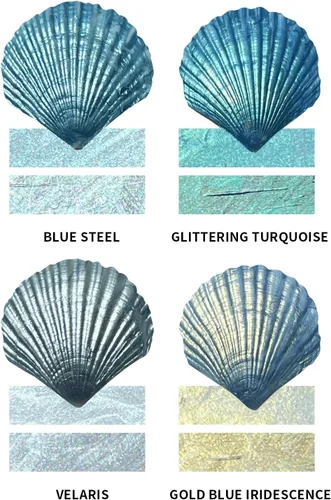 Miniatura 2 de Galería de arte CSY Pintura acrílica metálica - Pigmento brillante de glitter Planeta Azul - Arte y manualidades para artistas y pintores, pintura