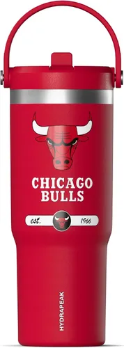 Miniatura 32 de Hydrapeak x NBA Vaso Nomad con Licencia Oficial de Phoenix Suns de 32 oz con Asa y Tapa con Popote, Botella de Agua de Acero Inoxidable a Prueba