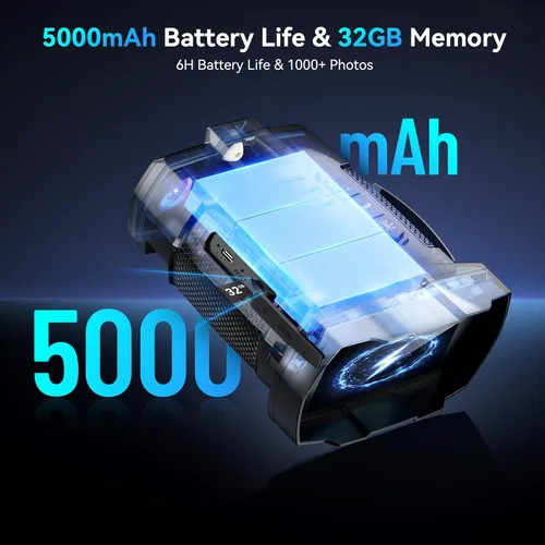 Miniatura 6 de Gafas de visión nocturna 4K para adultos: dispositivo digital de visión nocturna digital de pantalla grande de 4.5 pulgadas con batería de 5000 mAh