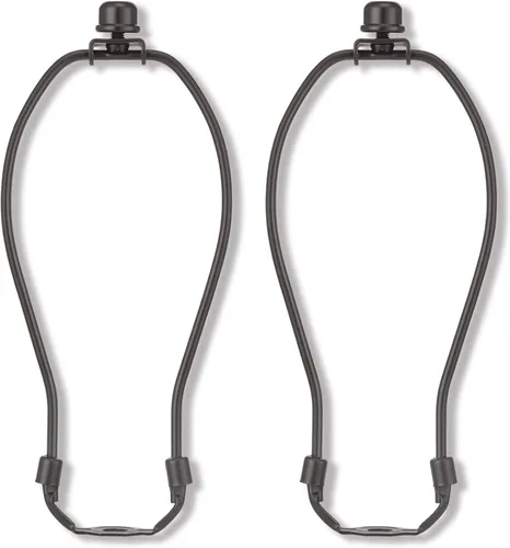 Miniatura 11 de Juego de 2 soportes desmontables para arpa de lámpara de 7 pulgadas para lámparas de mesa y de pie, soporte resistente para pantalla de lámpara